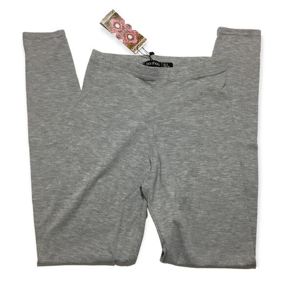 BOOHOO NWT Basic High Waist Leggings Grey Size US 4 | UK 8, EUR 36 - Picture 1 of 5